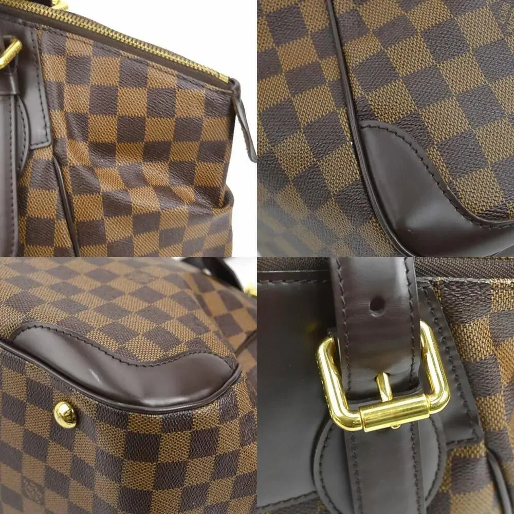 LOUIS VUITTON Authentic Brown Damier Leather Shoulder Bag